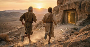 Pedro corrió al sepulcro